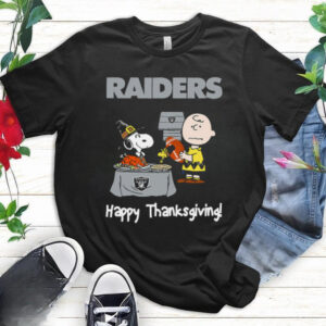 Peanuts Oakland Raiders Football Happy Thanksgiving T Shirt