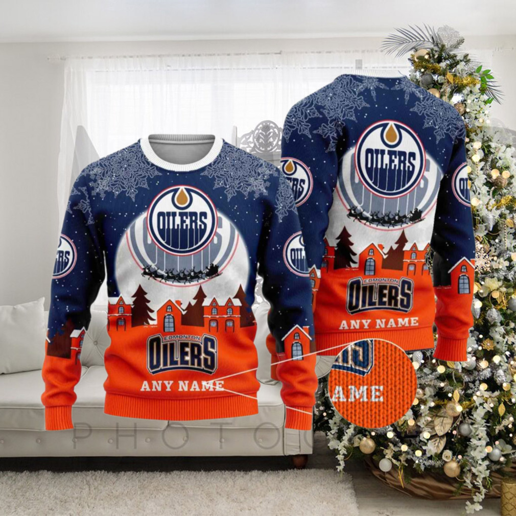 Personalized Edmonton Oilers Ugly Sweater for Christmas Hockey Fans Limotees Fashion t shirt online