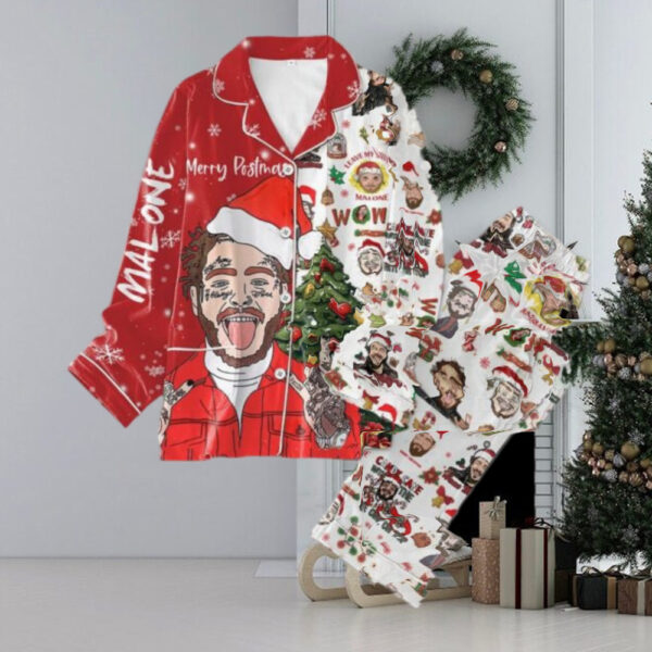 Post Malone Merry Postmas Pajamas Set