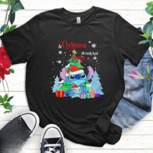 Stitch at Christmas all roads lead to home shirt