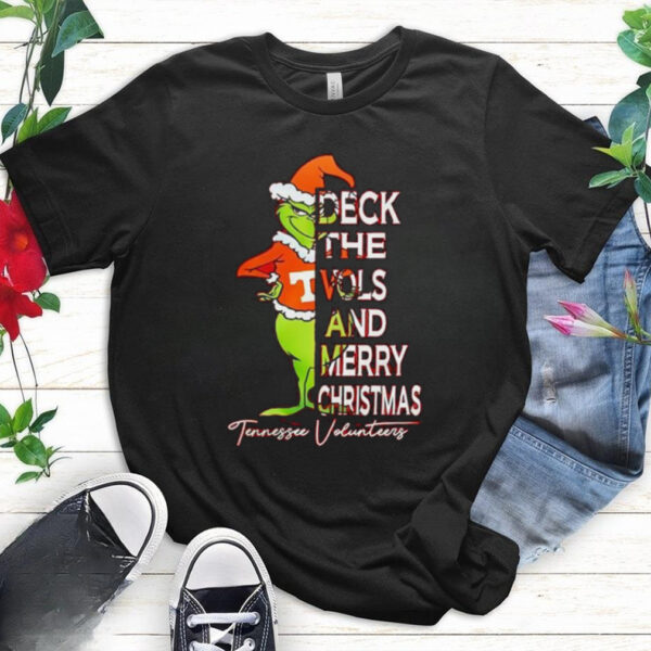 Tennessee Volunteers Grinch deck the Vols and Merry Christmas shirt