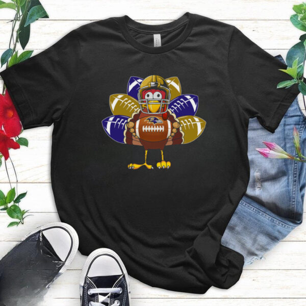 Thanksgiving Turkey Baltimore Ravens T Shirt