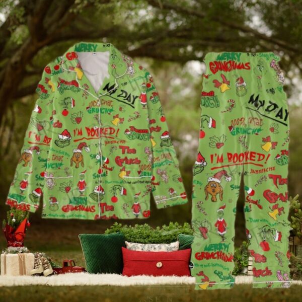 The Grinch I’m Booked Merry Grinchmas Pajamas Set