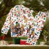 Santa Gingerbread Tree Bow Tie Reindeer Coquette Pink Christmas Pajamas