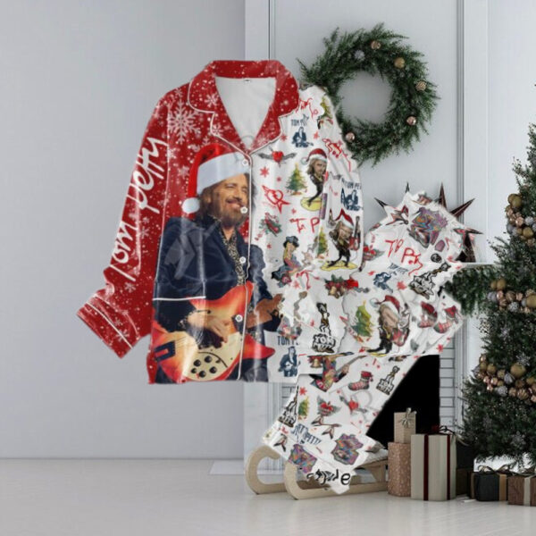 Tom Petty Merry Christmas 2024 Button Down Pajamas Set