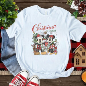 Vintage Disney Christmas On Main Street Shirt, Mickey Minnie Very Merry Christmas Party 2024 Shirt