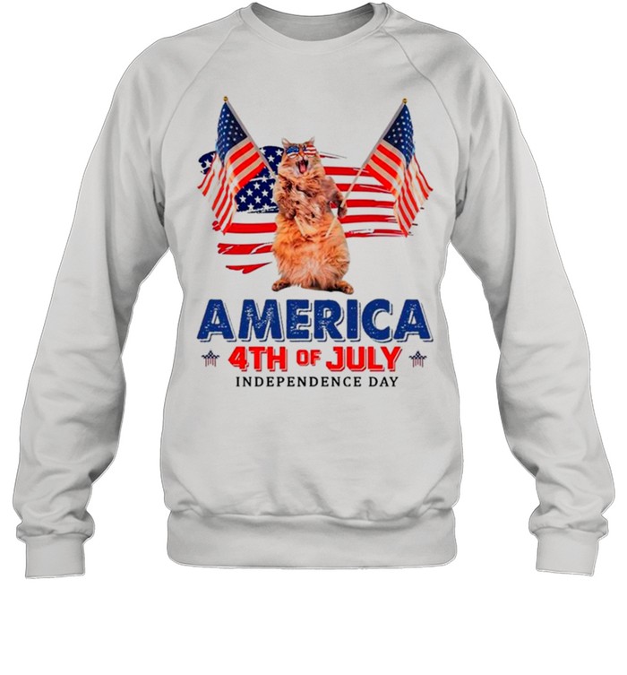 American Flag Cat America 4th Of July Independence Day 2021 shirt 1