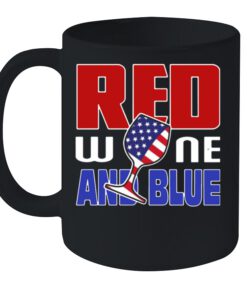 American red wine and blue shirt