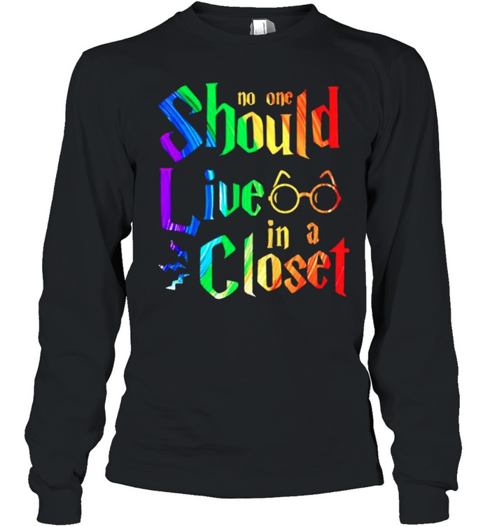 LGBT Harry Potter no one should live in a closet shirt 2