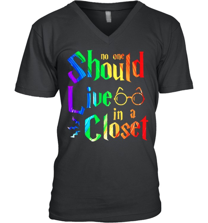 LGBT Harry Potter no one should live in a closet shirt 3