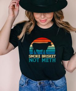 Smoke Brisket Not Meth Meth Grilling Vintage T Shirt