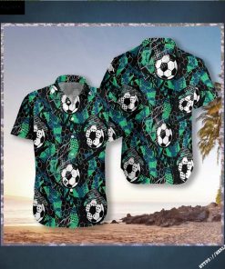 Soccer Grunge Urban Pattern Hawaiian Shirt Short