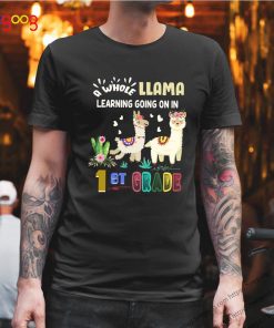 1st Grade Llama Cactus Student T Shirt Back To School Gift T-Shirt