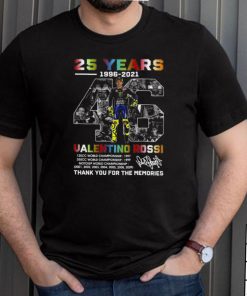 25 Years 46 1996 2021 Valentino Rossi Signature Thank You For The Memories T shirt