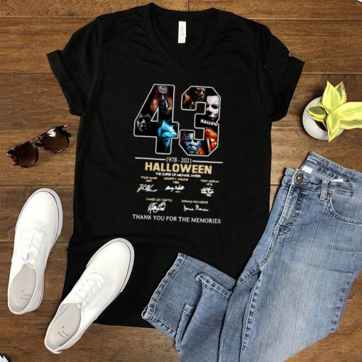 43 1978 2021 Halloween The Curse Of Michael Myers Signature Thank You For The Memories T shirt
