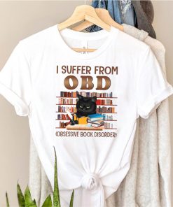 Black Cat I Suffer From Obd Is Obsessive Book Disorder shirt