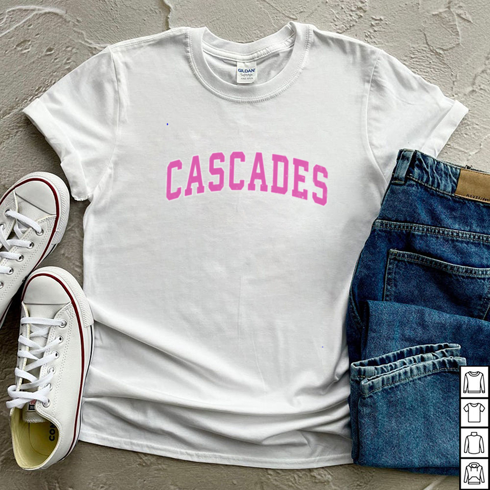 Cascades Virginia VA Vintage Sports Design Pink Design shirt