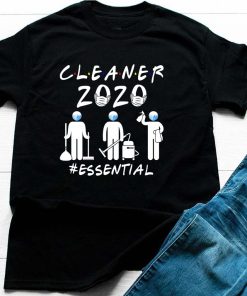 Cleaner 2020 essential quarantined social distancing T Shirt 2