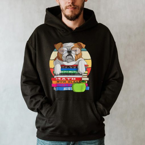 English Bulldog Back To School Book Worm Dog shirt
