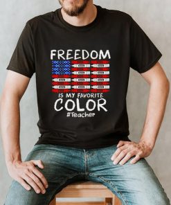 Freedom is my favorite color teacher American flag hoodie, tank top, sweater and long sleeve