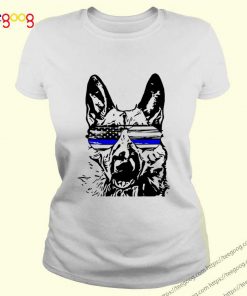 German Shepherd Sunglasses Thin Blue Line Flag shirt