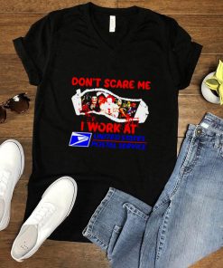 Horror Halloween dont scare me I work at USPS shirt