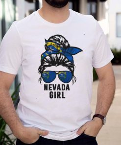 Messy Bun Life Hair Glasses NEVADA Girl shirt