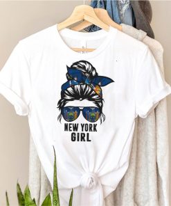 Messy Bun Life Hair Glasses NEW YORK Girl shirt