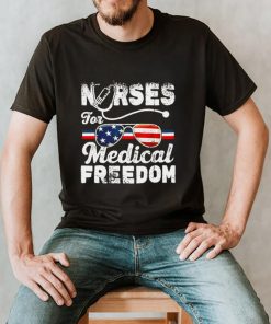 Nurses for medical freedom glasses American flag hoodie, tank top, sweater and long sleeve