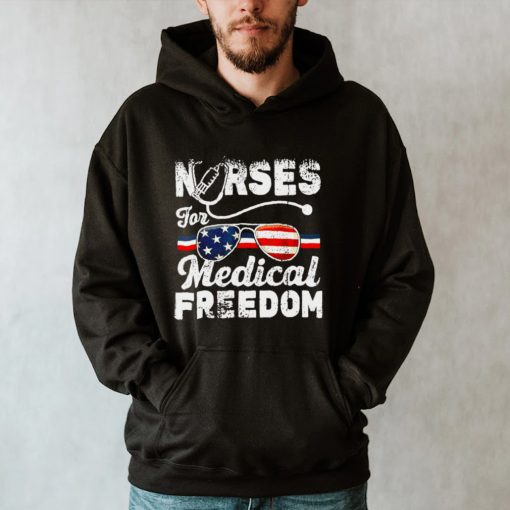 Nurses for medical freedom glasses American flag hoodie, tank top, sweater and long sleeve