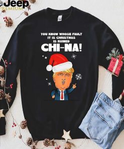 Santa Donald Trump you know whose fault it is Christmas is ruined China sw