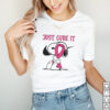 Snoopy hug Breast Cancer Just Cure It Nike Pink shirt