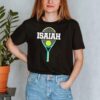 Tennis Player Boy Name Isaiah Ball and Racket Sports Fan shirt