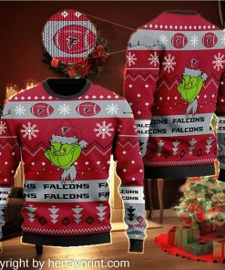 Atlanta Falcons American NFL Football Team Logo Cute Grinch 3D Men And Women Ugly Sweater Shirt For Sport Lovers On Christmas Days