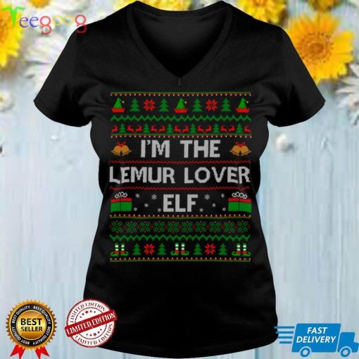 Family Matching Ugly I'm The Lemur Lover Elf Christmas Sweatshirt