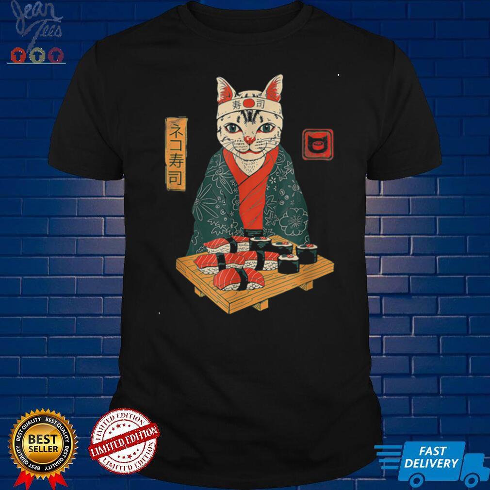 Funny Cute Cat Sushi Bar T Shirt