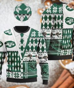 New York Jets NFL American Football Team Cardigan Style 3D Men And Women Ugly Sweater Shirt For Sport Lovers On Christmas Days3