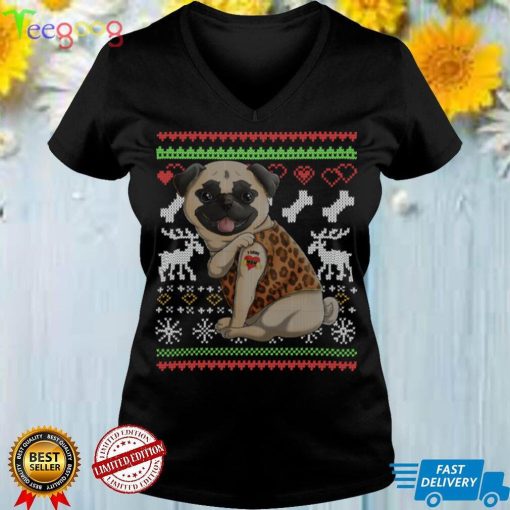 Pug Dog Santa Claus Ugly Christmas Pattern X Mas Long Sleeve T Shirt