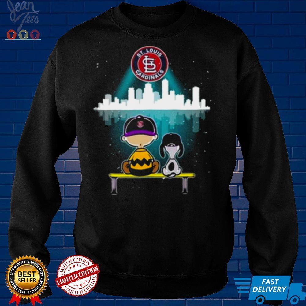 St Louis Cardinals Baseball 2021 Charlie Brown And Snoopy Watching City Shirt