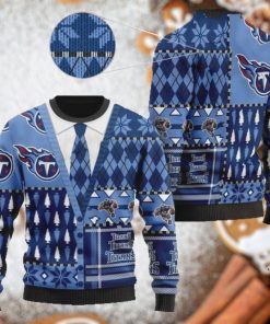 Tennessee Titans NFL American Football Team Cardigan Style 3D Men And Women Ugly Sweater Shirt For Sport Lovers On Christmas