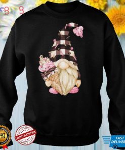 Brown Buffalo Blaid Gnome For Strawberry Ice Cream Lover Shirt