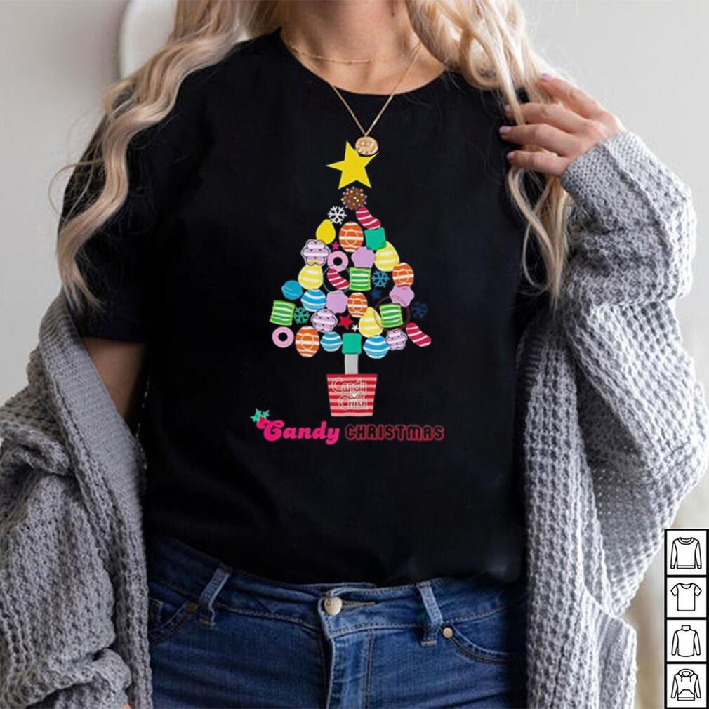Candy Crush Christmas Tree T Shirt Candy Cane Cute Christmas Shirts