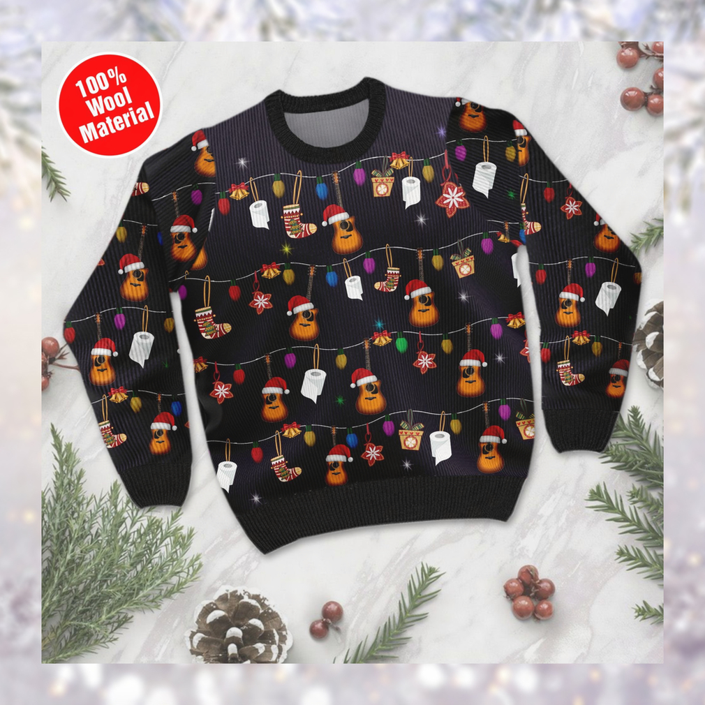 Christmas Guitar Ugly Sweater For Guitar Lovers On Christmas Days