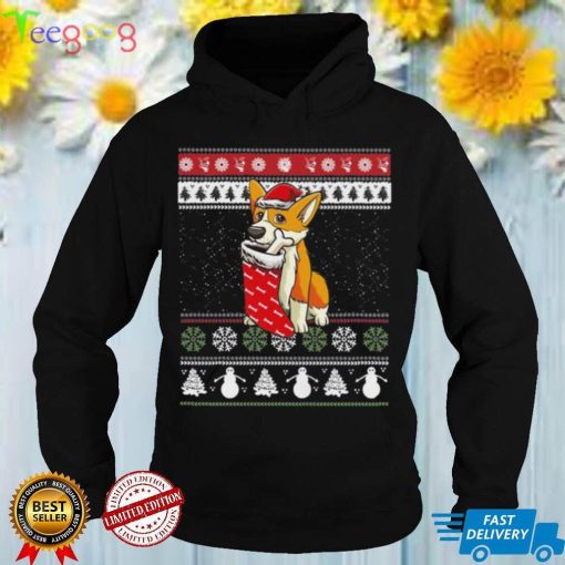 Corgi Dog Stockings Ugly Christmas Dog Lover Corgi Shirt