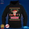 Cute Reindeer Isaiah Merry Christmas Light Santa Hat Sweater T Shirt