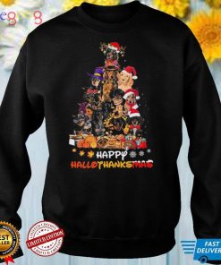 Dachshund Happy Hallothanksmas T Shirt Dachshund Christmas Shirt