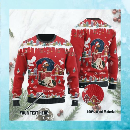 Funny Dachshund Santa Claus Custom Ugly Sweater For Corgi Lovers On Christmas Days