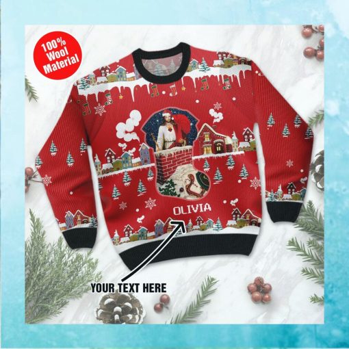 Funny Jesus Santa Claus Custom Ugly Sweater For Corgi Lovers On Christmas Days