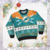 Miami Dolphins NFL Football Team Logo Symbol 3D Ugly Christmas Sweater Shirt Apparel For Men And Women On Xmas Days