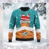 Miami Dolphins NFL Football Team Logo Symbol Santa Claus Custom Name Personalized 3D Ugly Christmas Sweater Shirt For Men And Women On Xmas Days